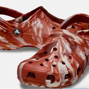 Crocs Classic Red Marbled Clog: One-of-a-Kind Comfort and Style